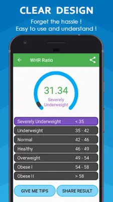 BMI Calculator & WHR Ratio android App screenshot 3